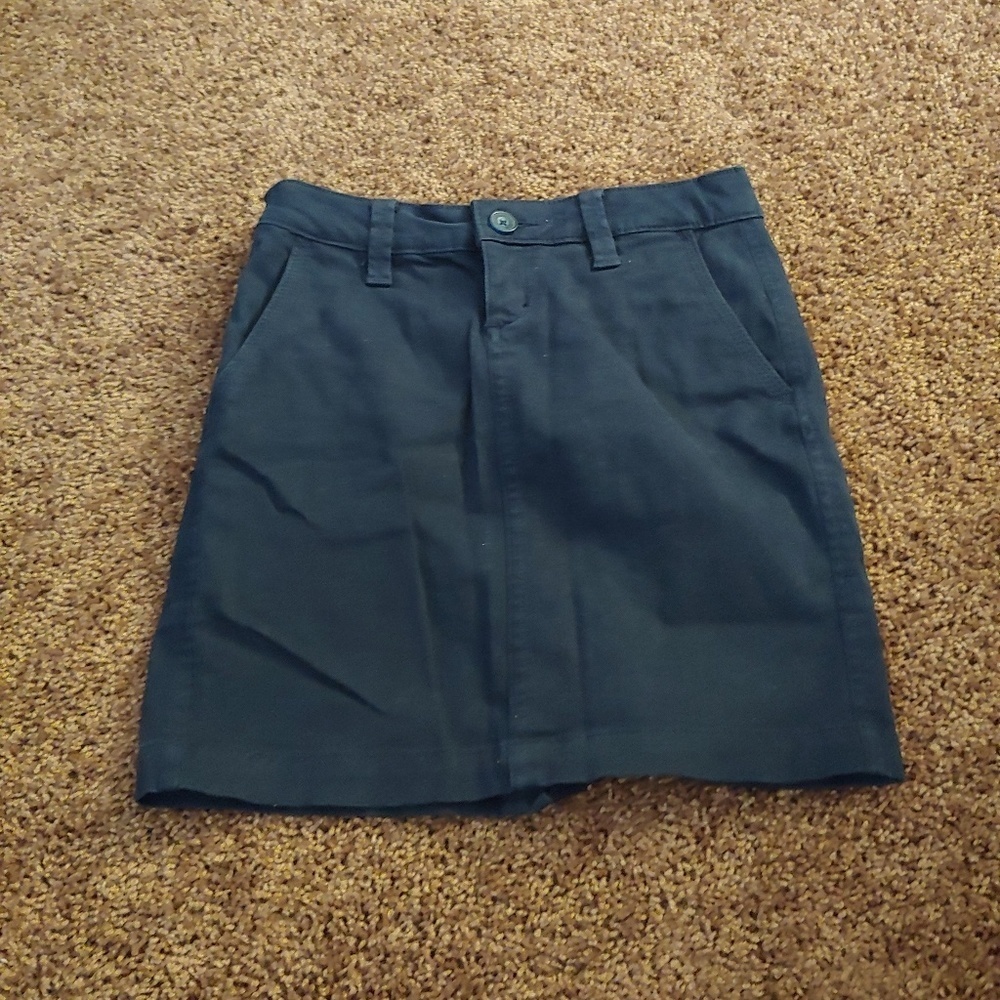 Aeropostale navy uniform midi school skirt
